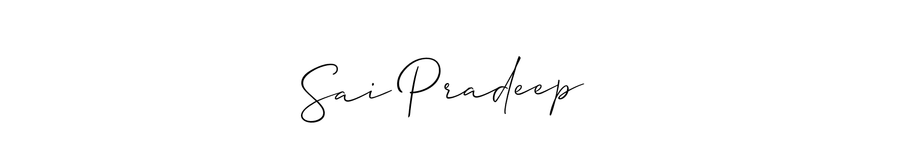 How to Draw Sai Pradeep ❤️ signature style? Allison_Script is a latest design signature styles for name Sai Pradeep ❤️. Sai Pradeep ❤️ signature style 2 images and pictures png