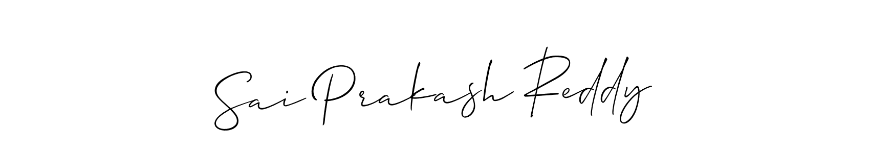 Use a signature maker to create a handwritten signature online. With this signature software, you can design (Allison_Script) your own signature for name Sai Prakash Reddy. Sai Prakash Reddy signature style 2 images and pictures png