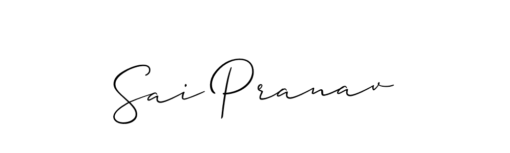 Also You can easily find your signature by using the search form. We will create Sai Pranav name handwritten signature images for you free of cost using Allison_Script sign style. Sai Pranav signature style 2 images and pictures png