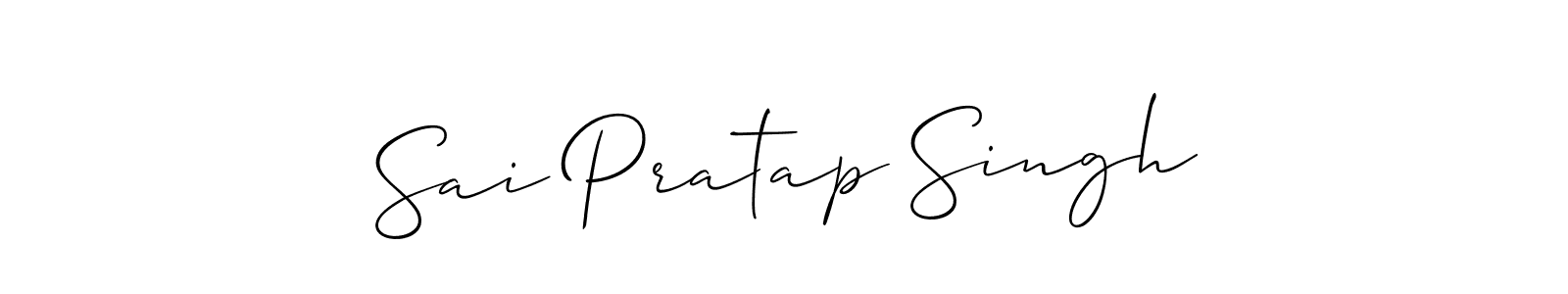 How to make Sai Pratap Singh name signature. Use Allison_Script style for creating short signs online. This is the latest handwritten sign. Sai Pratap Singh signature style 2 images and pictures png