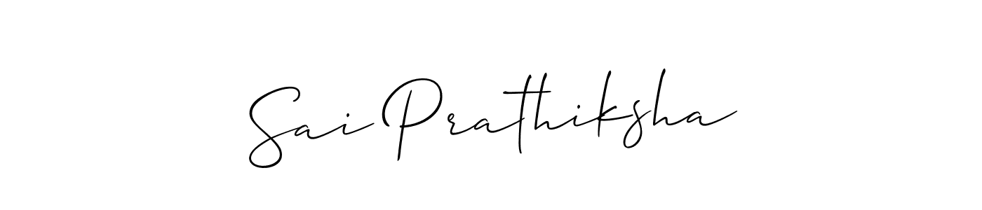 Make a beautiful signature design for name Sai Prathiksha. With this signature (Allison_Script) style, you can create a handwritten signature for free. Sai Prathiksha signature style 2 images and pictures png