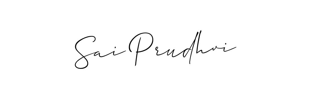 Also You can easily find your signature by using the search form. We will create Sai Prudhvi name handwritten signature images for you free of cost using Allison_Script sign style. Sai Prudhvi signature style 2 images and pictures png