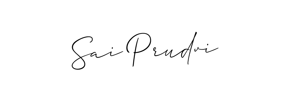 Use a signature maker to create a handwritten signature online. With this signature software, you can design (Allison_Script) your own signature for name Sai Prudvi. Sai Prudvi signature style 2 images and pictures png