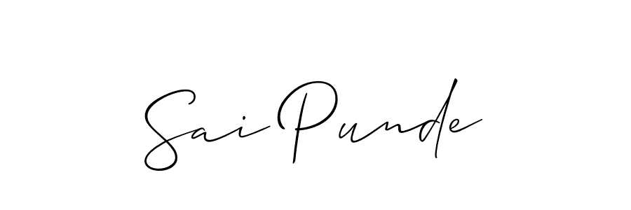 Create a beautiful signature design for name Sai Punde. With this signature (Allison_Script) fonts, you can make a handwritten signature for free. Sai Punde signature style 2 images and pictures png