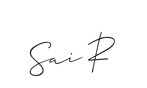 Make a beautiful signature design for name Sai R. Use this online signature maker to create a handwritten signature for free. Sai R signature style 2 images and pictures png