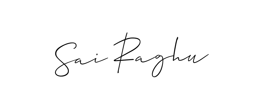 Use a signature maker to create a handwritten signature online. With this signature software, you can design (Allison_Script) your own signature for name Sai Raghu. Sai Raghu signature style 2 images and pictures png