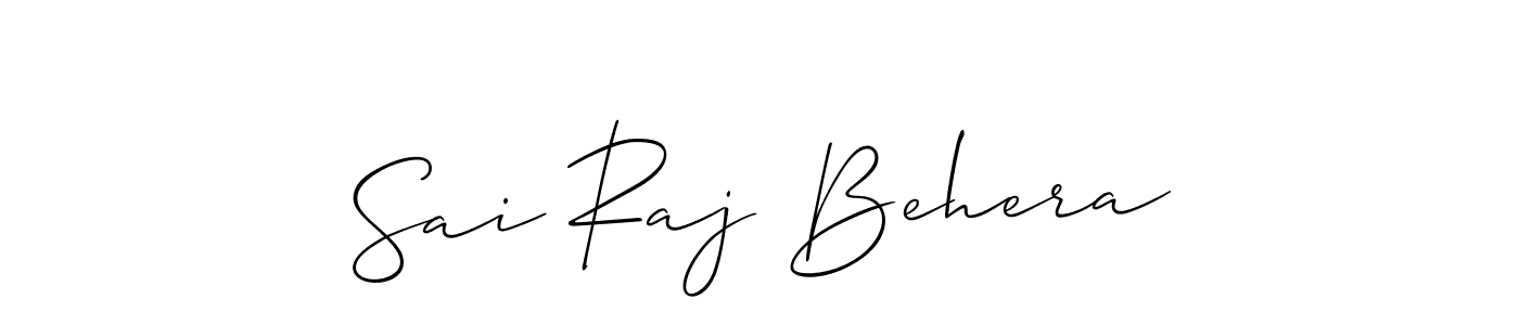 Make a beautiful signature design for name Sai Raj Behera. With this signature (Allison_Script) style, you can create a handwritten signature for free. Sai Raj Behera signature style 2 images and pictures png