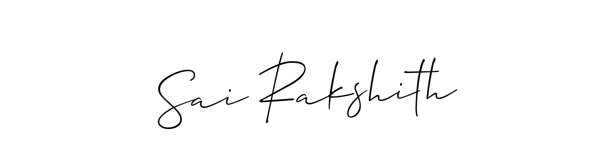 The best way (Allison_Script) to make a short signature is to pick only two or three words in your name. The name Sai Rakshith include a total of six letters. For converting this name. Sai Rakshith signature style 2 images and pictures png