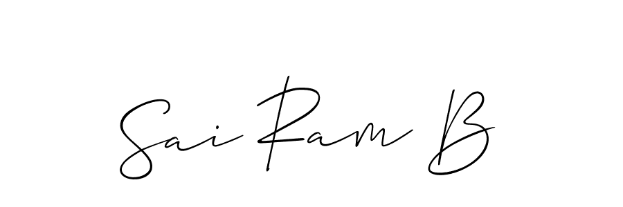It looks lik you need a new signature style for name Sai Ram B. Design unique handwritten (Allison_Script) signature with our free signature maker in just a few clicks. Sai Ram B signature style 2 images and pictures png