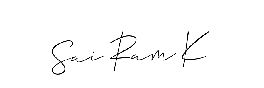 Check out images of Autograph of Sai Ram K name. Actor Sai Ram K Signature Style. Allison_Script is a professional sign style online. Sai Ram K signature style 2 images and pictures png