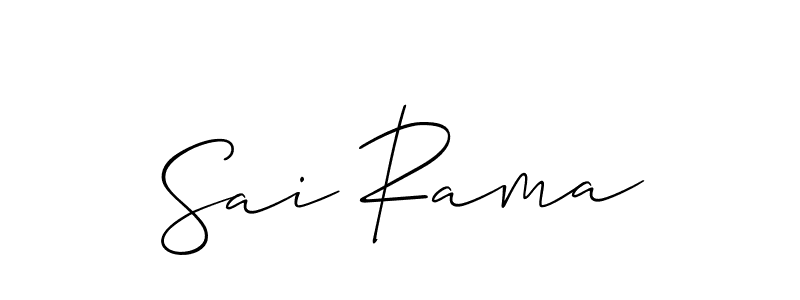 Allison_Script is a professional signature style that is perfect for those who want to add a touch of class to their signature. It is also a great choice for those who want to make their signature more unique. Get Sai Rama name to fancy signature for free. Sai Rama signature style 2 images and pictures png