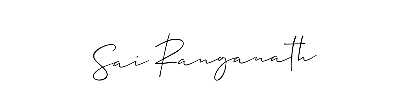 Use a signature maker to create a handwritten signature online. With this signature software, you can design (Allison_Script) your own signature for name Sai Ranganath. Sai Ranganath signature style 2 images and pictures png