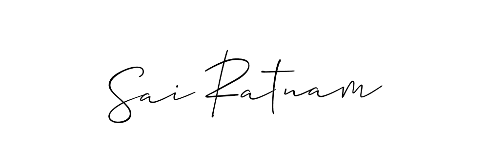 Best and Professional Signature Style for Sai Ratnam. Allison_Script Best Signature Style Collection. Sai Ratnam signature style 2 images and pictures png