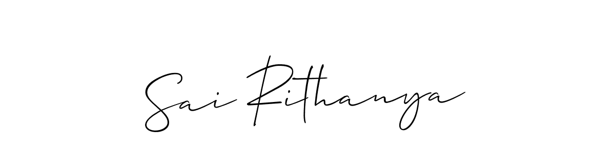 if you are searching for the best signature style for your name Sai Rithanya. so please give up your signature search. here we have designed multiple signature styles  using Allison_Script. Sai Rithanya signature style 2 images and pictures png