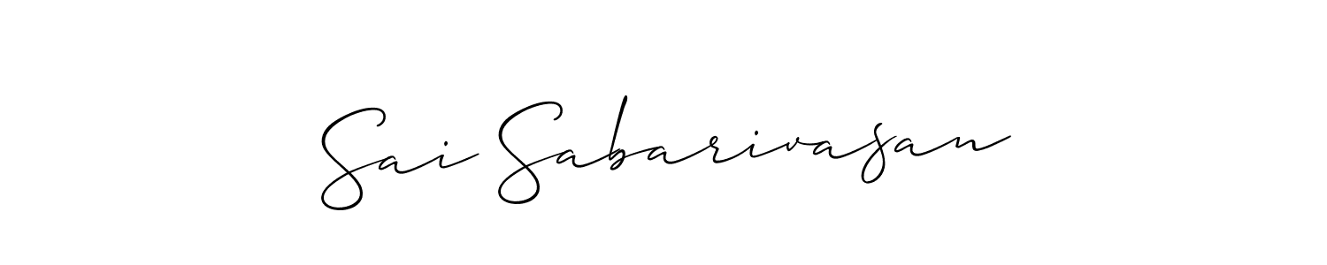 Design your own signature with our free online signature maker. With this signature software, you can create a handwritten (Allison_Script) signature for name Sai Sabarivasan. Sai Sabarivasan signature style 2 images and pictures png