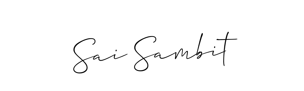 Make a beautiful signature design for name Sai Sambit. With this signature (Allison_Script) style, you can create a handwritten signature for free. Sai Sambit signature style 2 images and pictures png