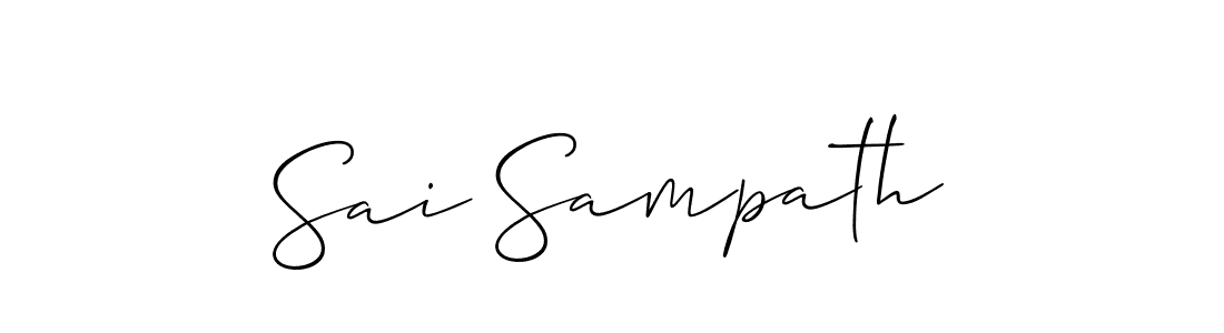 Allison_Script is a professional signature style that is perfect for those who want to add a touch of class to their signature. It is also a great choice for those who want to make their signature more unique. Get Sai Sampath name to fancy signature for free. Sai Sampath signature style 2 images and pictures png