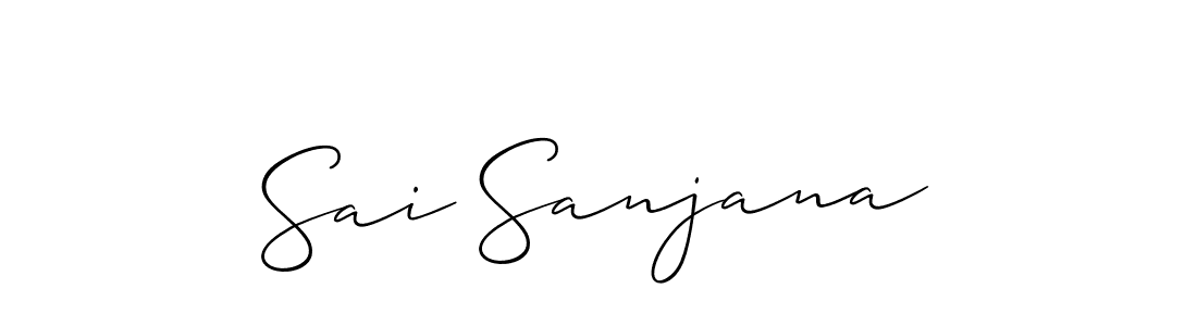How to make Sai Sanjana name signature. Use Allison_Script style for creating short signs online. This is the latest handwritten sign. Sai Sanjana signature style 2 images and pictures png