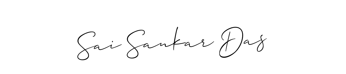 Also You can easily find your signature by using the search form. We will create Sai Sankar Das name handwritten signature images for you free of cost using Allison_Script sign style. Sai Sankar Das signature style 2 images and pictures png