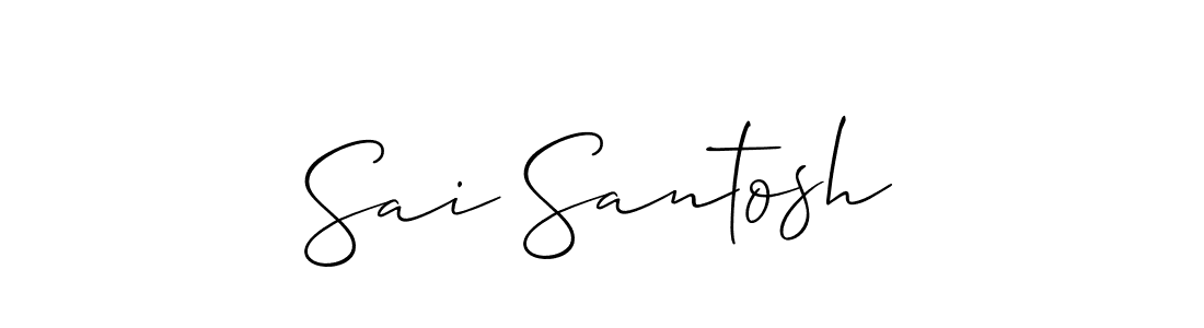 Allison_Script is a professional signature style that is perfect for those who want to add a touch of class to their signature. It is also a great choice for those who want to make their signature more unique. Get Sai Santosh name to fancy signature for free. Sai Santosh signature style 2 images and pictures png