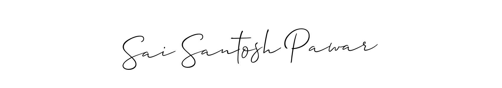 How to make Sai Santosh Pawar signature? Allison_Script is a professional autograph style. Create handwritten signature for Sai Santosh Pawar name. Sai Santosh Pawar signature style 2 images and pictures png