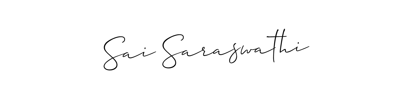 How to make Sai Saraswathi signature? Allison_Script is a professional autograph style. Create handwritten signature for Sai Saraswathi name. Sai Saraswathi signature style 2 images and pictures png