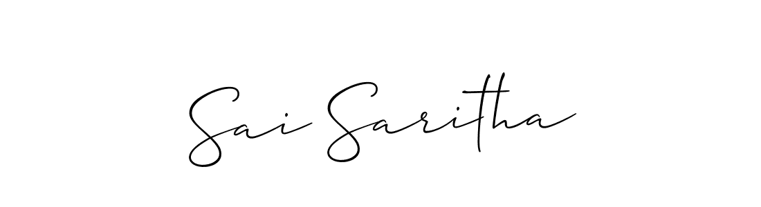 You should practise on your own different ways (Allison_Script) to write your name (Sai Saritha) in signature. don't let someone else do it for you. Sai Saritha signature style 2 images and pictures png