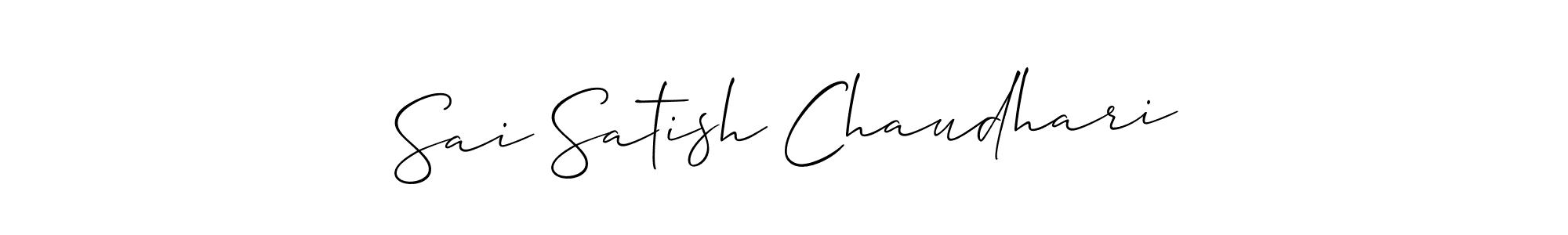 How to make Sai Satish Chaudhari signature? Allison_Script is a professional autograph style. Create handwritten signature for Sai Satish Chaudhari name. Sai Satish Chaudhari signature style 2 images and pictures png