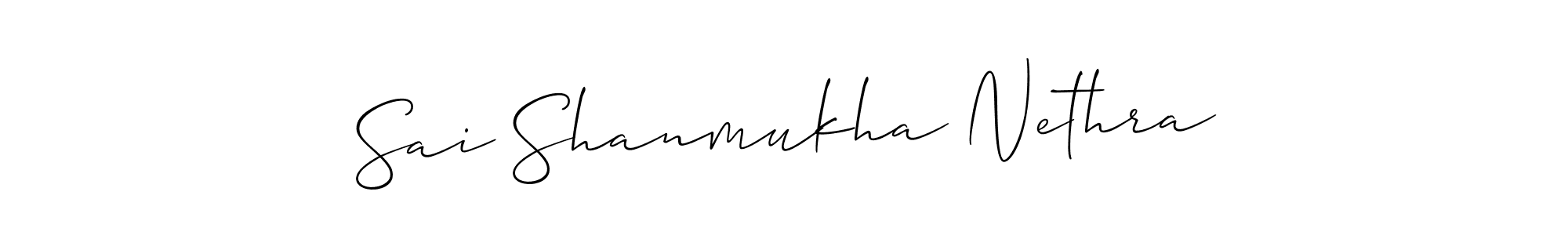 How to make Sai Shanmukha Nethra signature? Allison_Script is a professional autograph style. Create handwritten signature for Sai Shanmukha Nethra name. Sai Shanmukha Nethra signature style 2 images and pictures png