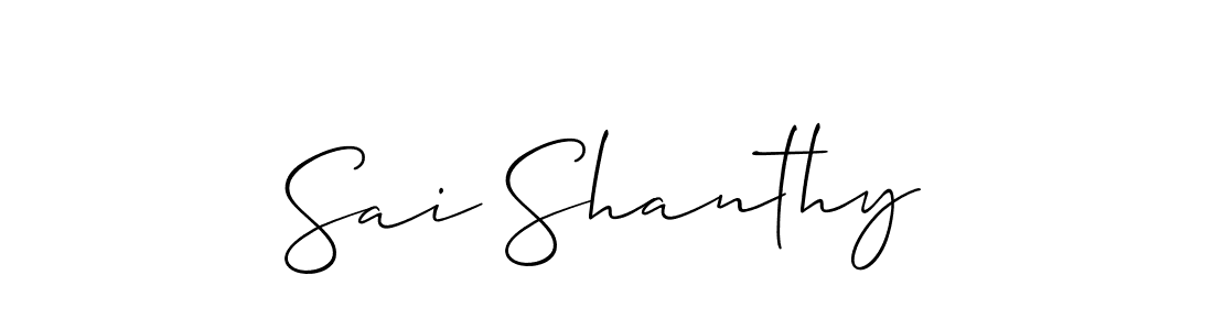 Also we have Sai Shanthy name is the best signature style. Create professional handwritten signature collection using Allison_Script autograph style. Sai Shanthy signature style 2 images and pictures png