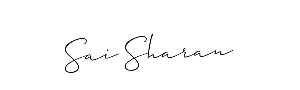 Also we have Sai Sharan name is the best signature style. Create professional handwritten signature collection using Allison_Script autograph style. Sai Sharan signature style 2 images and pictures png