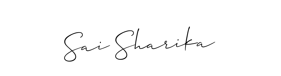 Create a beautiful signature design for name Sai Sharika. With this signature (Allison_Script) fonts, you can make a handwritten signature for free. Sai Sharika signature style 2 images and pictures png