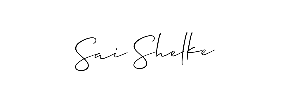 Also You can easily find your signature by using the search form. We will create Sai Shelke name handwritten signature images for you free of cost using Allison_Script sign style. Sai Shelke signature style 2 images and pictures png