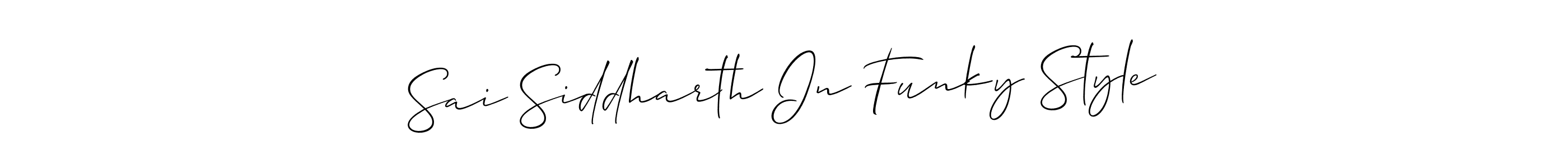 Create a beautiful signature design for name Sai Siddharth In Funky Style. With this signature (Allison_Script) fonts, you can make a handwritten signature for free. Sai Siddharth In Funky Style signature style 2 images and pictures png