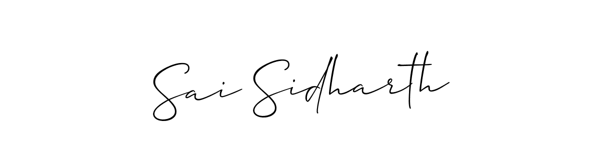 How to make Sai Sidharth name signature. Use Allison_Script style for creating short signs online. This is the latest handwritten sign. Sai Sidharth signature style 2 images and pictures png