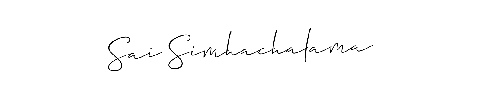 You can use this online signature creator to create a handwritten signature for the name Sai Simhachalama. This is the best online autograph maker. Sai Simhachalama signature style 2 images and pictures png