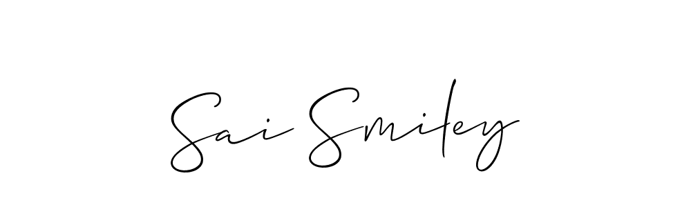 You should practise on your own different ways (Allison_Script) to write your name (Sai Smiley) in signature. don't let someone else do it for you. Sai Smiley signature style 2 images and pictures png