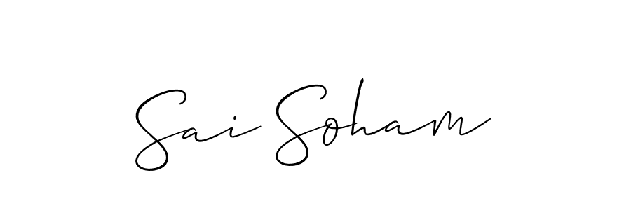 Make a short Sai Soham signature style. Manage your documents anywhere anytime using Allison_Script. Create and add eSignatures, submit forms, share and send files easily. Sai Soham signature style 2 images and pictures png