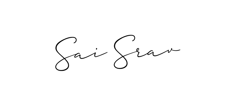 Make a short Sai Srav signature style. Manage your documents anywhere anytime using Allison_Script. Create and add eSignatures, submit forms, share and send files easily. Sai Srav signature style 2 images and pictures png