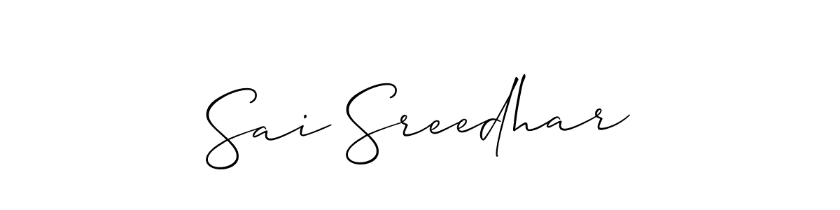 How to make Sai Sreedhar name signature. Use Allison_Script style for creating short signs online. This is the latest handwritten sign. Sai Sreedhar signature style 2 images and pictures png