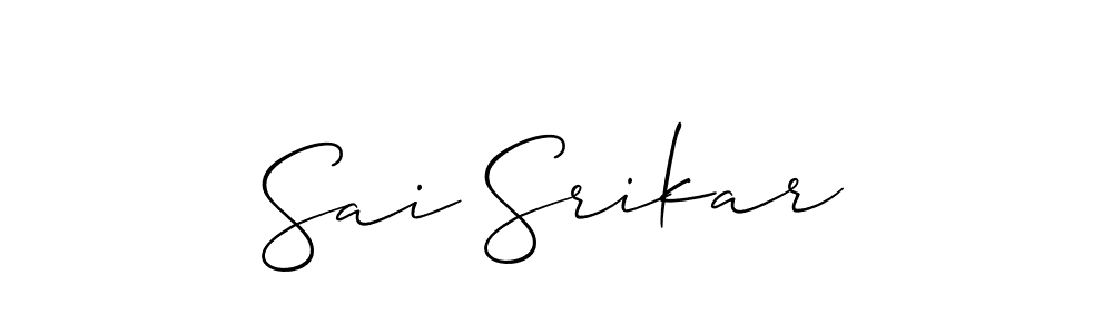 You should practise on your own different ways (Allison_Script) to write your name (Sai Srikar) in signature. don't let someone else do it for you. Sai Srikar signature style 2 images and pictures png