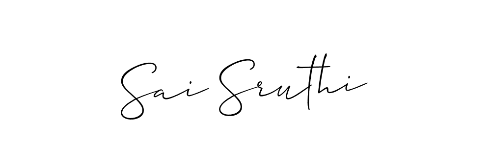 How to make Sai Sruthi signature? Allison_Script is a professional autograph style. Create handwritten signature for Sai Sruthi name. Sai Sruthi signature style 2 images and pictures png