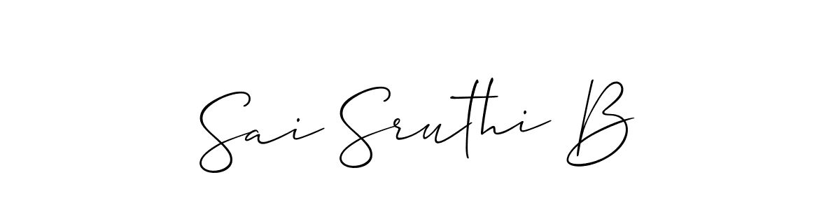 How to Draw Sai Sruthi B signature style? Allison_Script is a latest design signature styles for name Sai Sruthi B. Sai Sruthi B signature style 2 images and pictures png