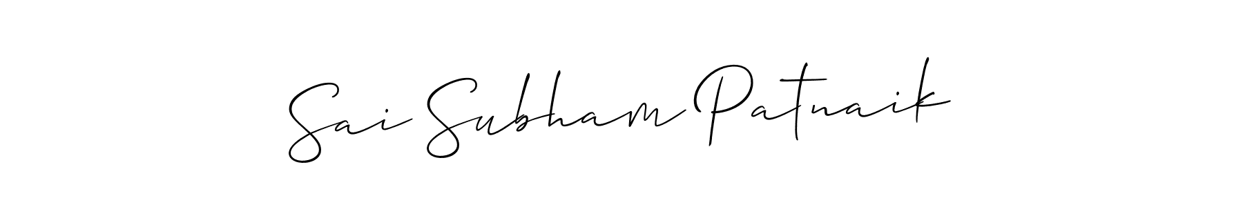 How to Draw Sai Subham Patnaik signature style? Allison_Script is a latest design signature styles for name Sai Subham Patnaik. Sai Subham Patnaik signature style 2 images and pictures png