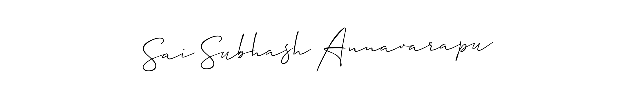 How to make Sai Subhash Annavarapu signature? Allison_Script is a professional autograph style. Create handwritten signature for Sai Subhash Annavarapu name. Sai Subhash Annavarapu signature style 2 images and pictures png