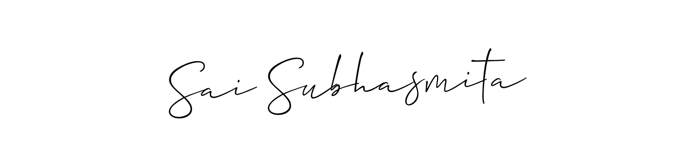 Make a beautiful signature design for name Sai Subhasmita. With this signature (Allison_Script) style, you can create a handwritten signature for free. Sai Subhasmita signature style 2 images and pictures png