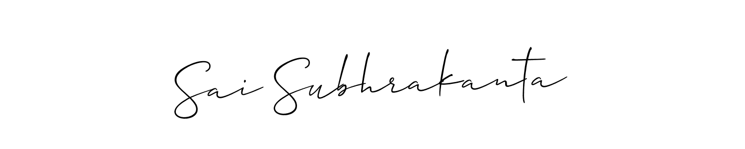 Create a beautiful signature design for name Sai Subhrakanta. With this signature (Allison_Script) fonts, you can make a handwritten signature for free. Sai Subhrakanta signature style 2 images and pictures png