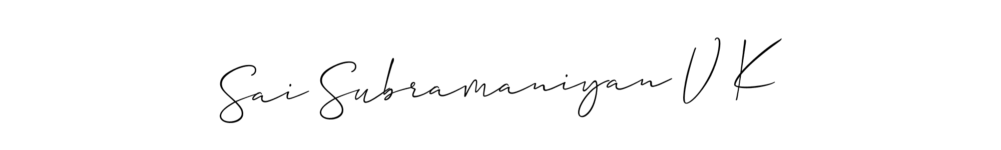 Best and Professional Signature Style for Sai Subramaniyan V K. Allison_Script Best Signature Style Collection. Sai Subramaniyan V K signature style 2 images and pictures png