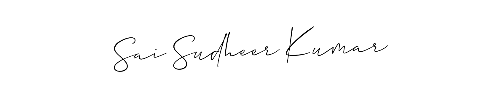 How to make Sai Sudheer Kumar name signature. Use Allison_Script style for creating short signs online. This is the latest handwritten sign. Sai Sudheer Kumar signature style 2 images and pictures png