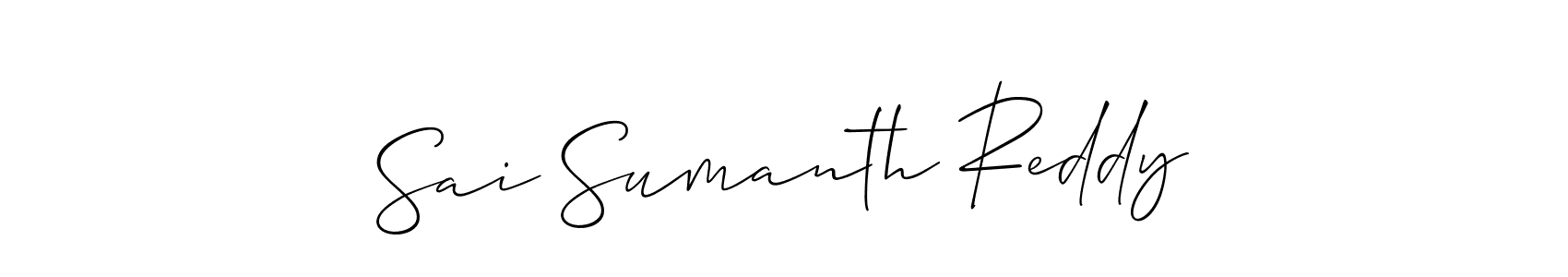 Also we have Sai Sumanth Reddy name is the best signature style. Create professional handwritten signature collection using Allison_Script autograph style. Sai Sumanth Reddy signature style 2 images and pictures png